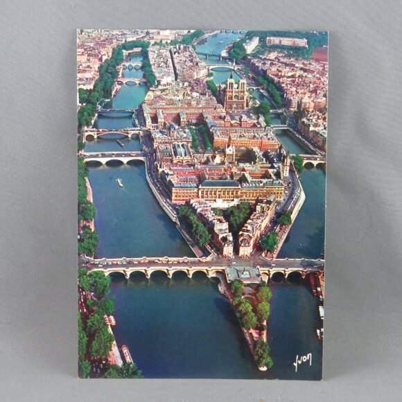 Vintage Postcard - L'ile de la Cite Aerial Picture Paris France - Yvon Paris - Picture 4 of 4